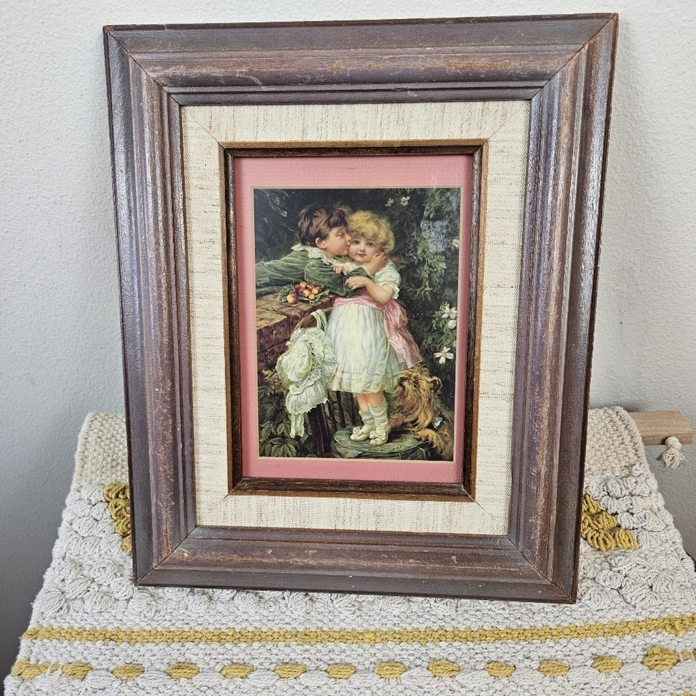 Over The Garden Wall" by Armstrong & Haugen 10 X 12 Matted And Framed Beautiful